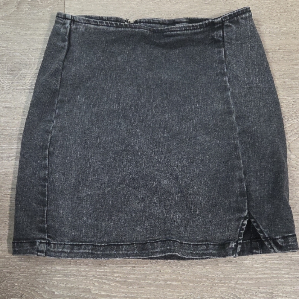 Wild Fable Dark Gray Denim Mini Skirt